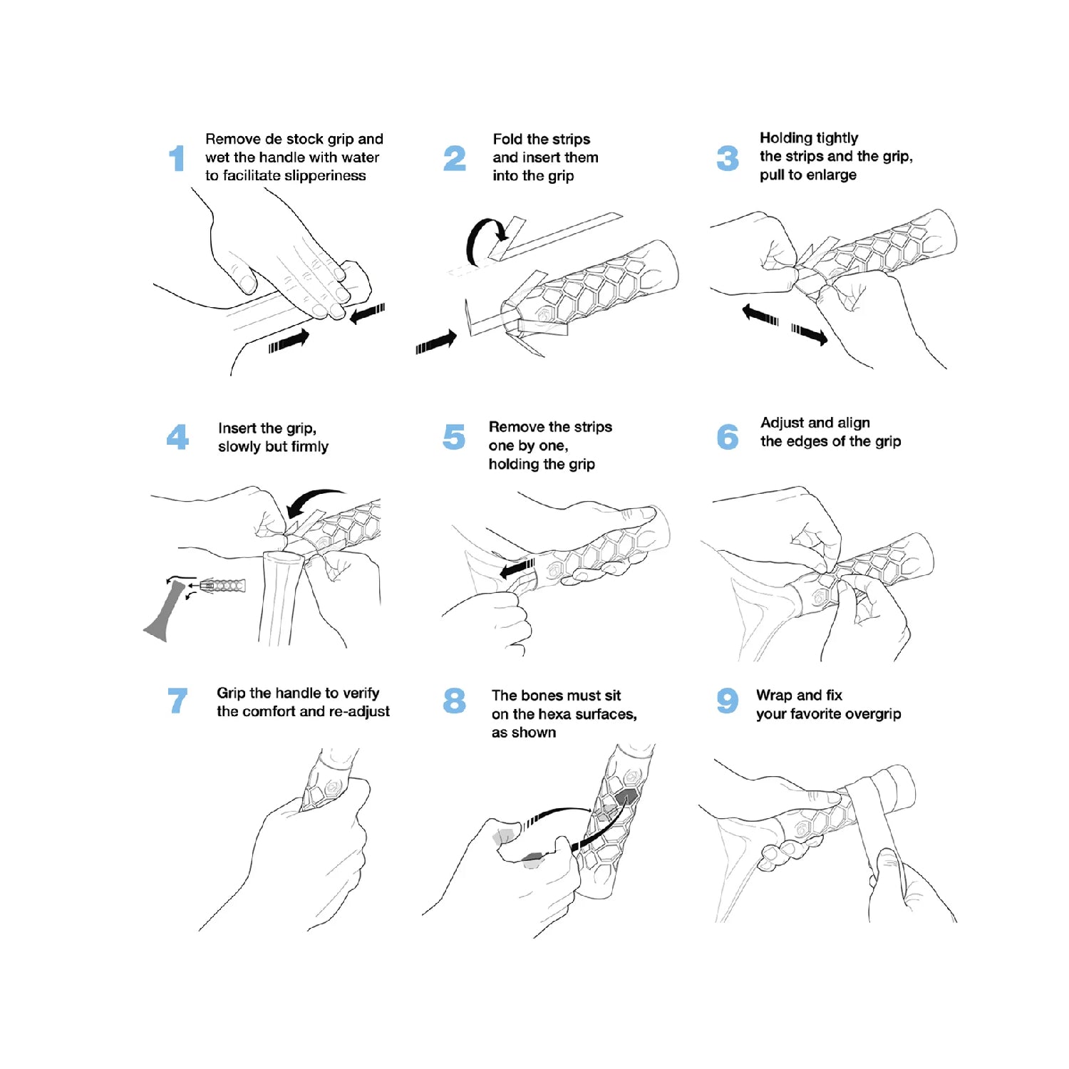 HESACORE Tour Grip - Pickleball Grip (White/Pink)
