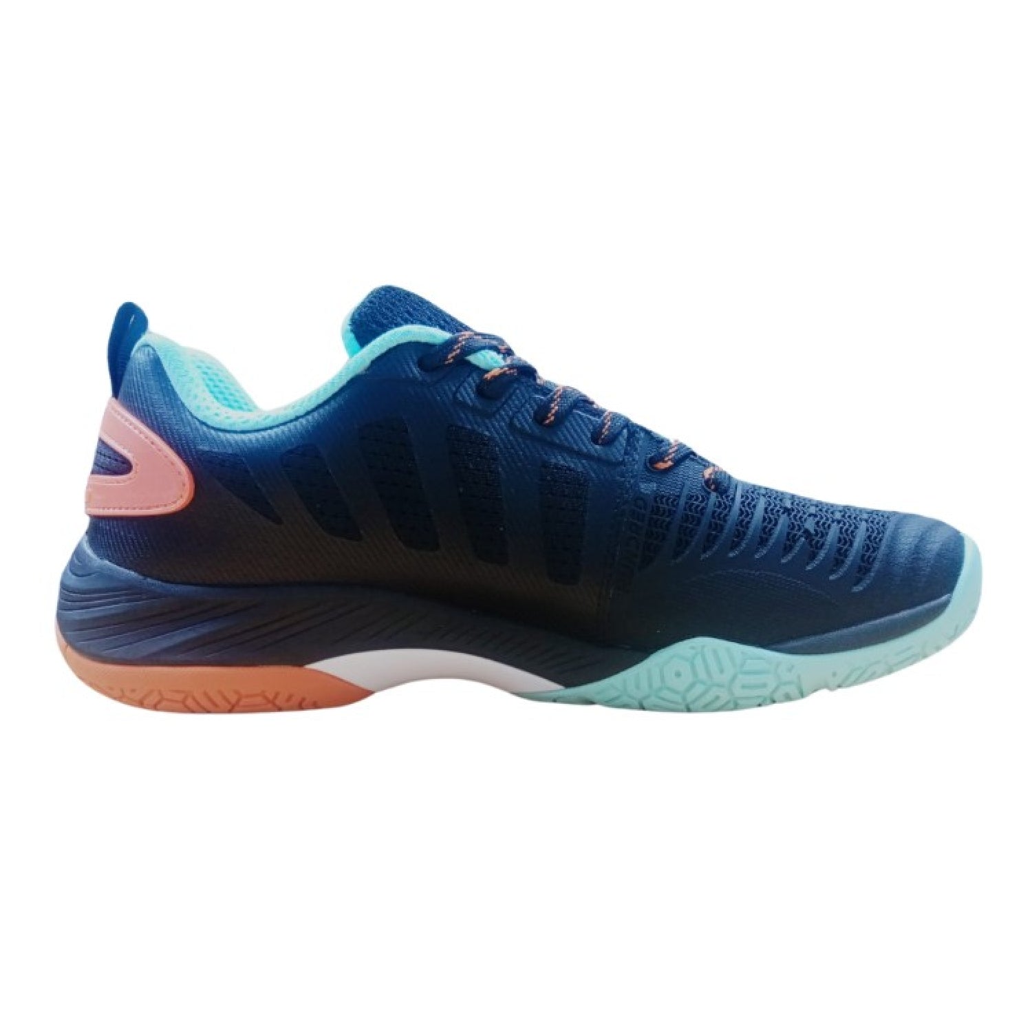 HUNDRED Hypercourt Badminton Shoes (Black/Orange/Blue)