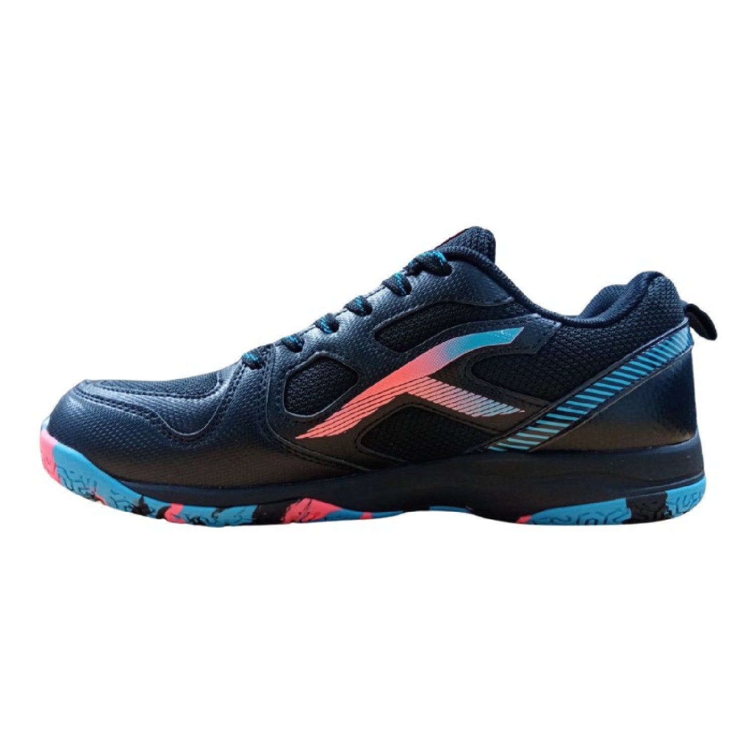 HUNDRED Battle Badminton Shoes (Black/Orange/Blue)