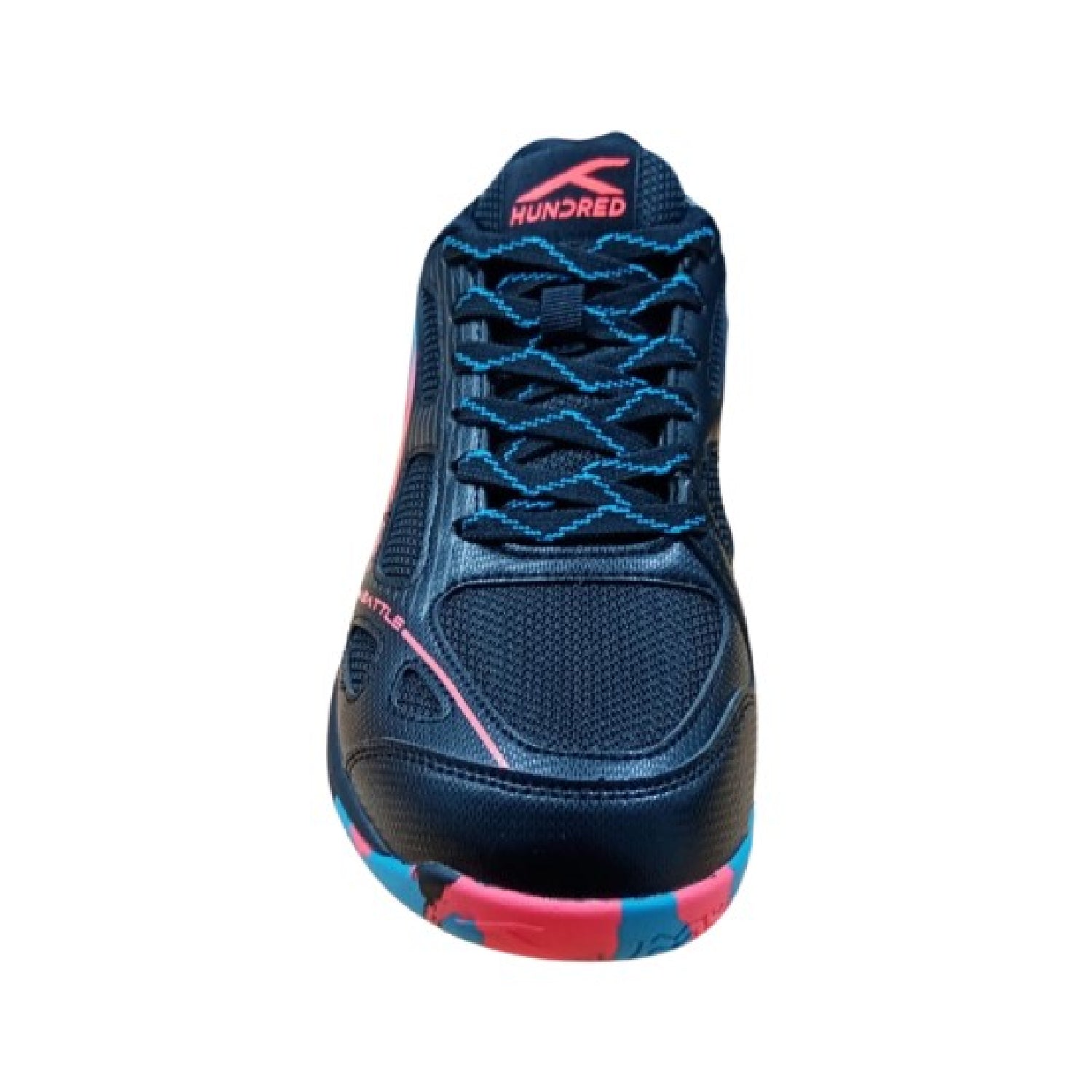 HUNDRED Battle Badminton Shoes (Black/Orange/Blue)
