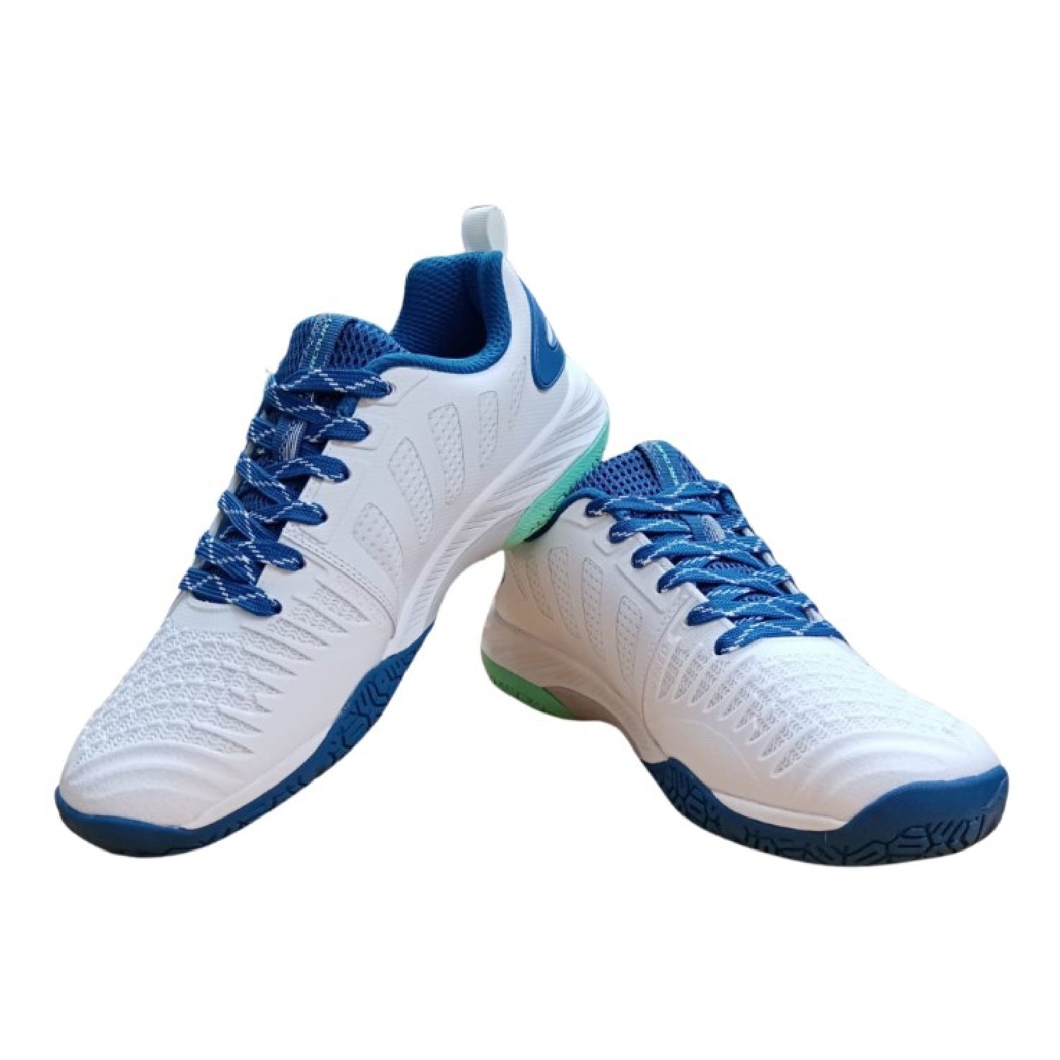 HUNDRED Hypercourt Badminton Shoes (White/Blue)