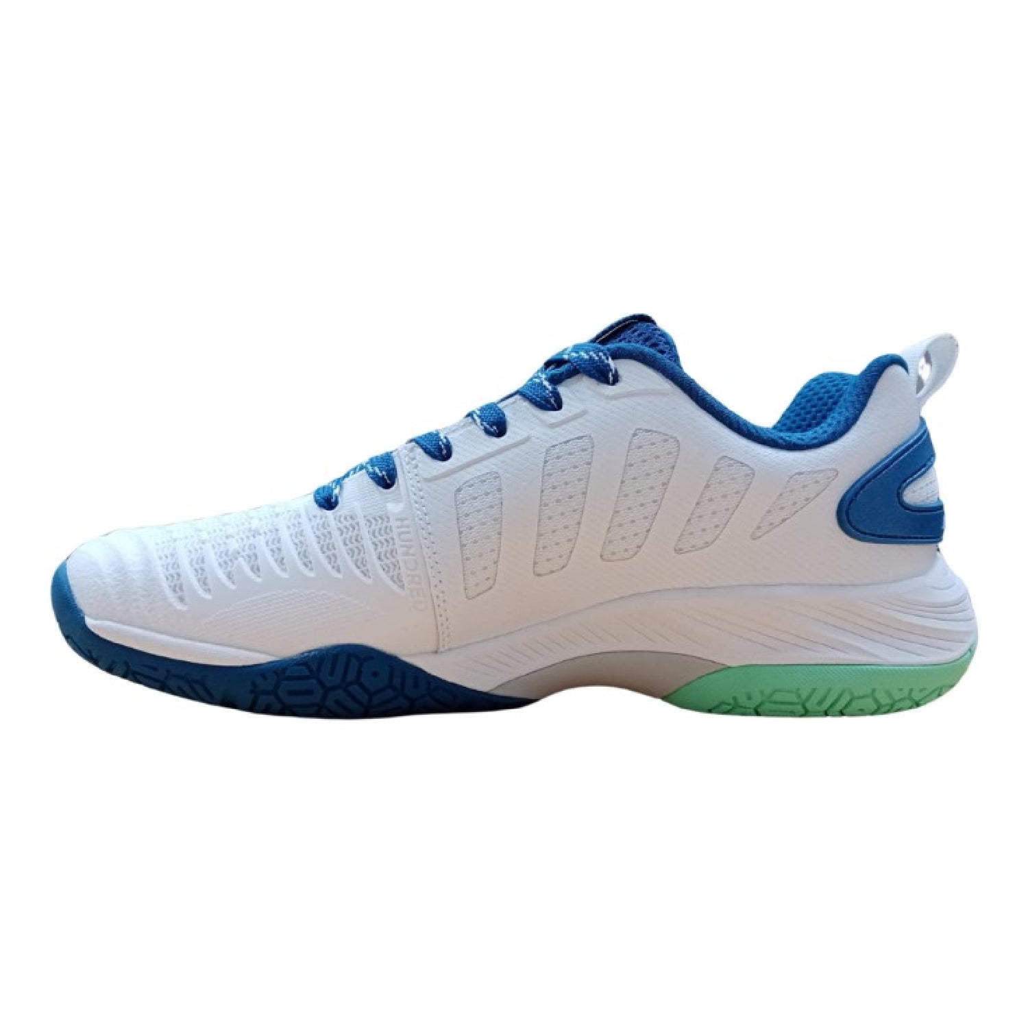 HUNDRED Hypercourt Badminton Shoes (White/Blue)