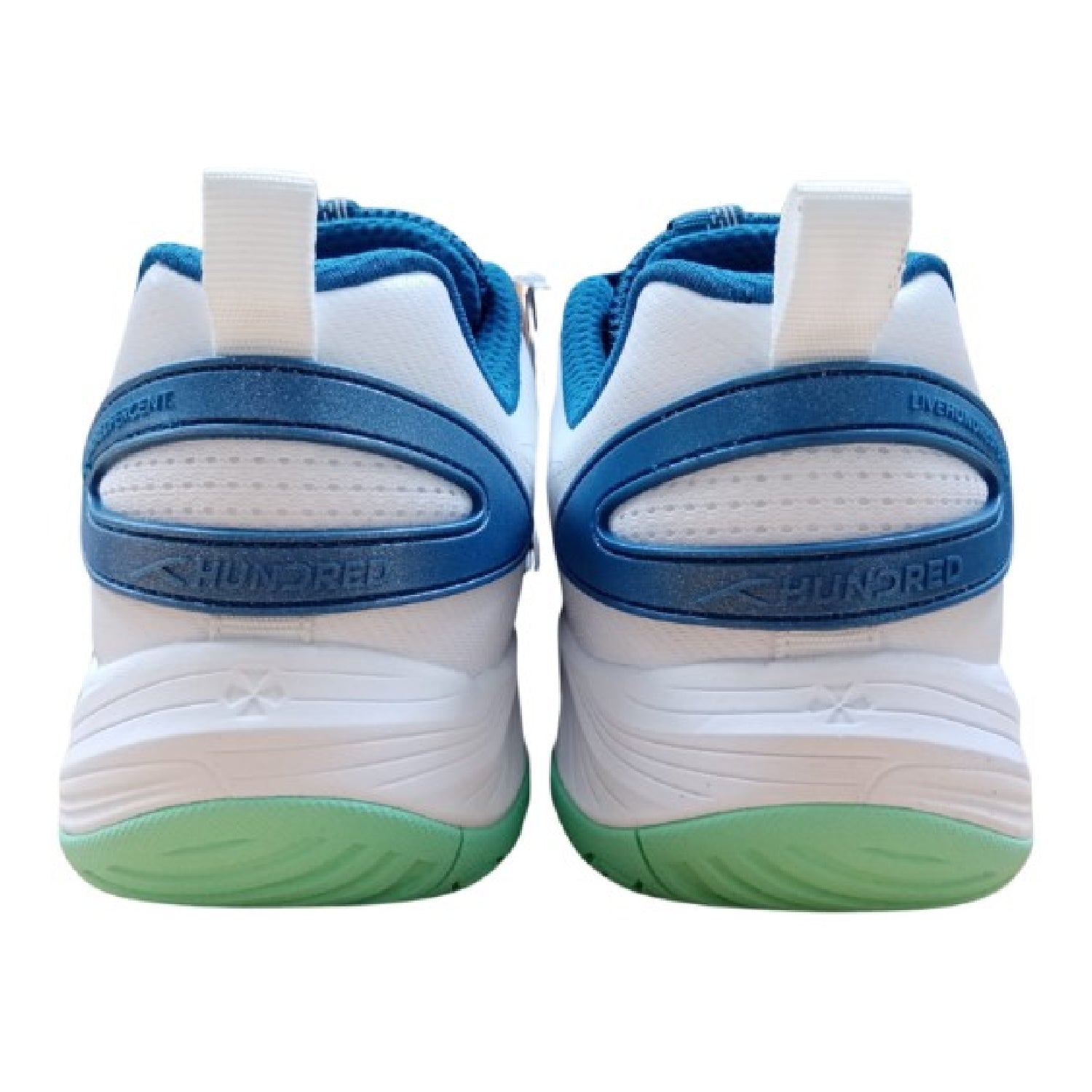 HUNDRED Hypercourt Badminton Shoes (White/Blue)
