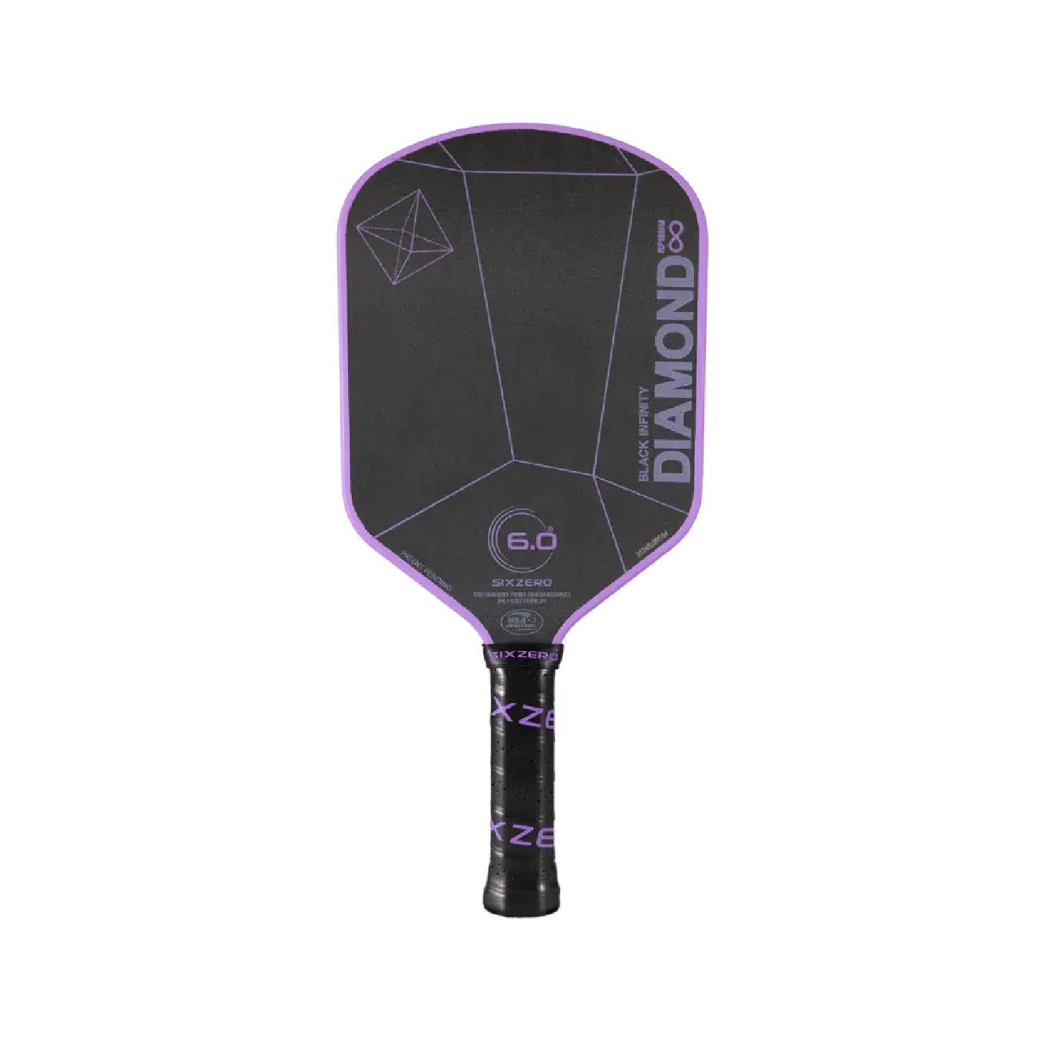 SIX ZERO Infinity Edgeless Black Diamond Power - Pickleball Paddle