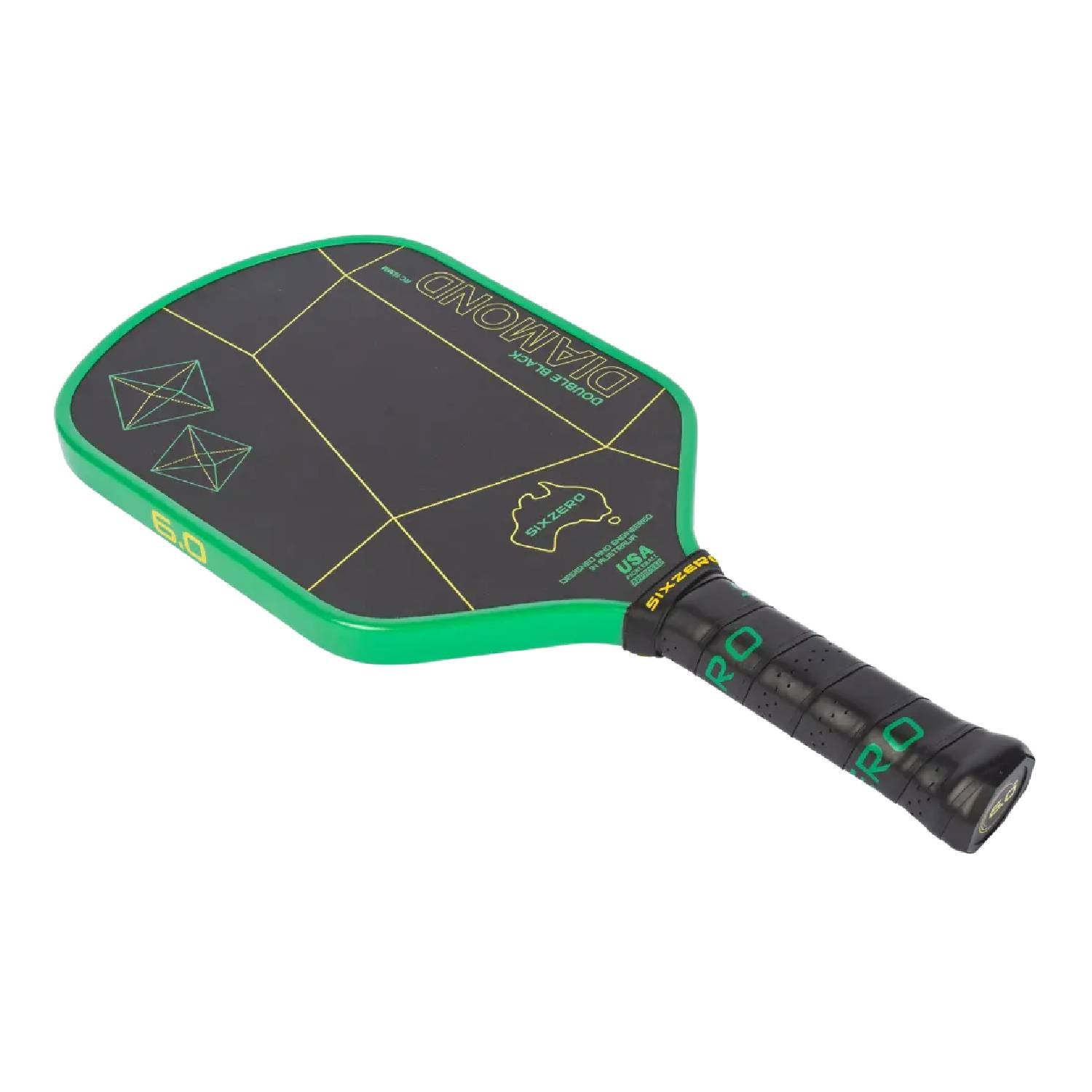 SIX ZERO Double Black Diamond Control (Green Gold) - Pickleball Paddle