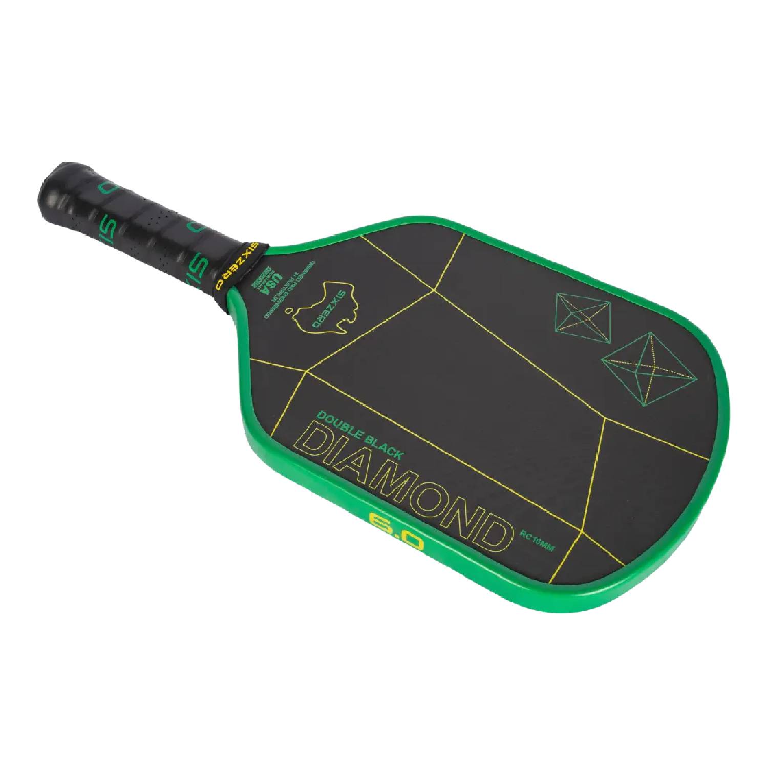 SIX ZERO Double Black Diamond Control (Green Gold) - Pickleball Paddle
