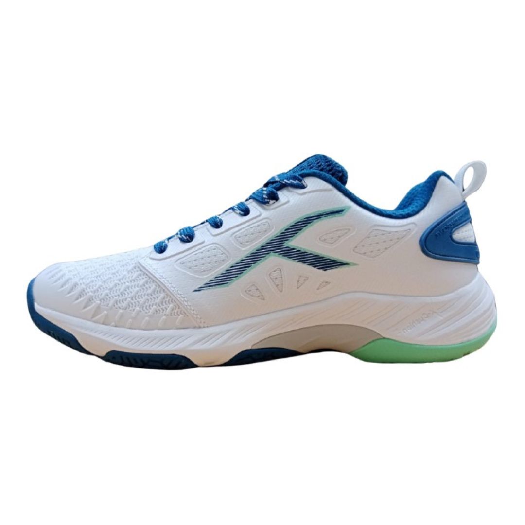 HUNDRED Hypercourt Badminton Shoes (White/Blue)