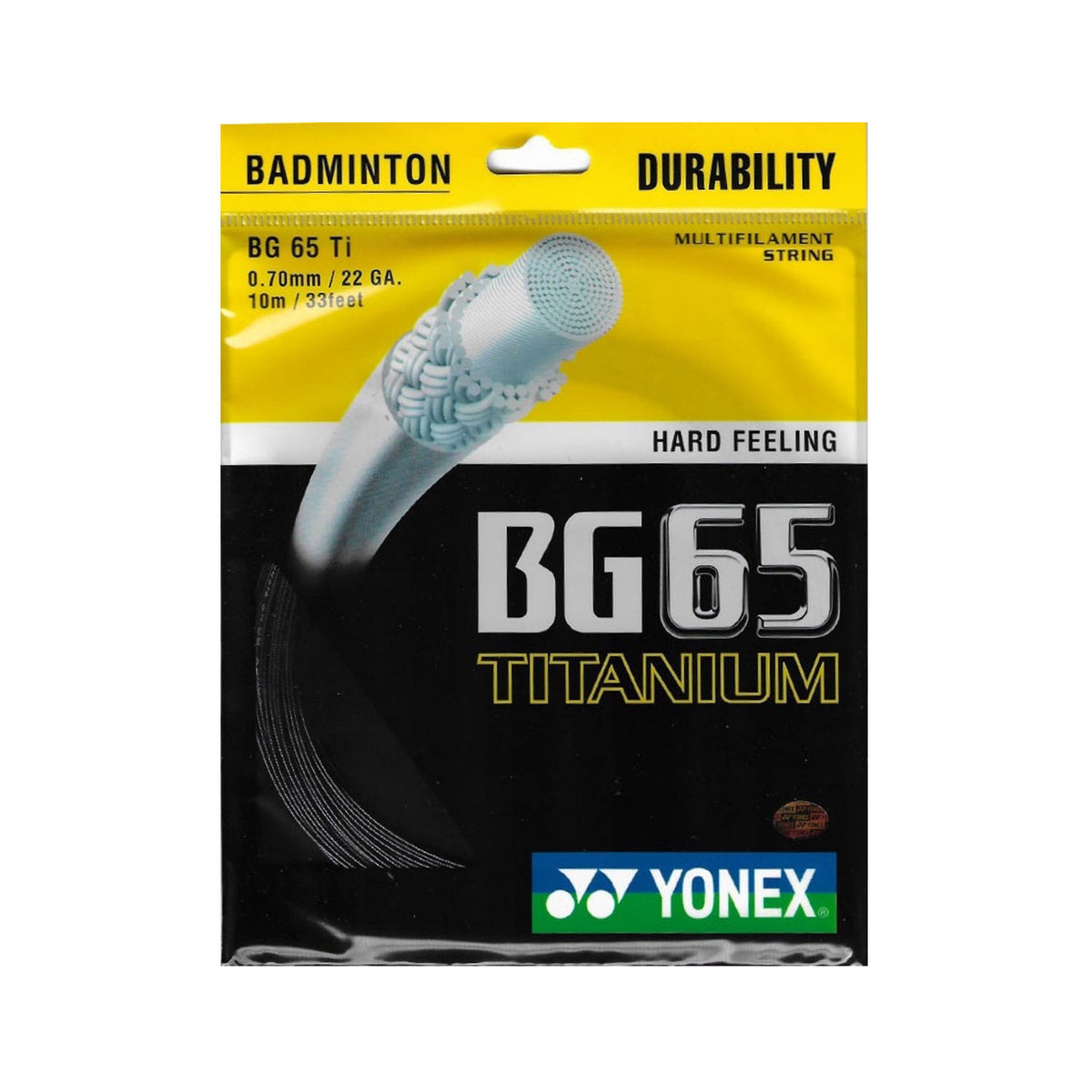 String Badmintoon YONEX BG 65 TITANIUM Badminton Strings – Optimal Badminton String ...