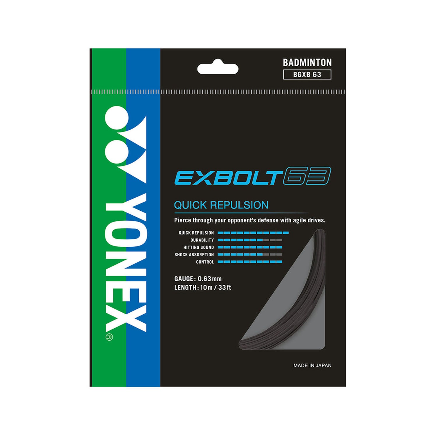 Yonex EXBOLT 63 Badminton Strings – Perfect For Your Fastest