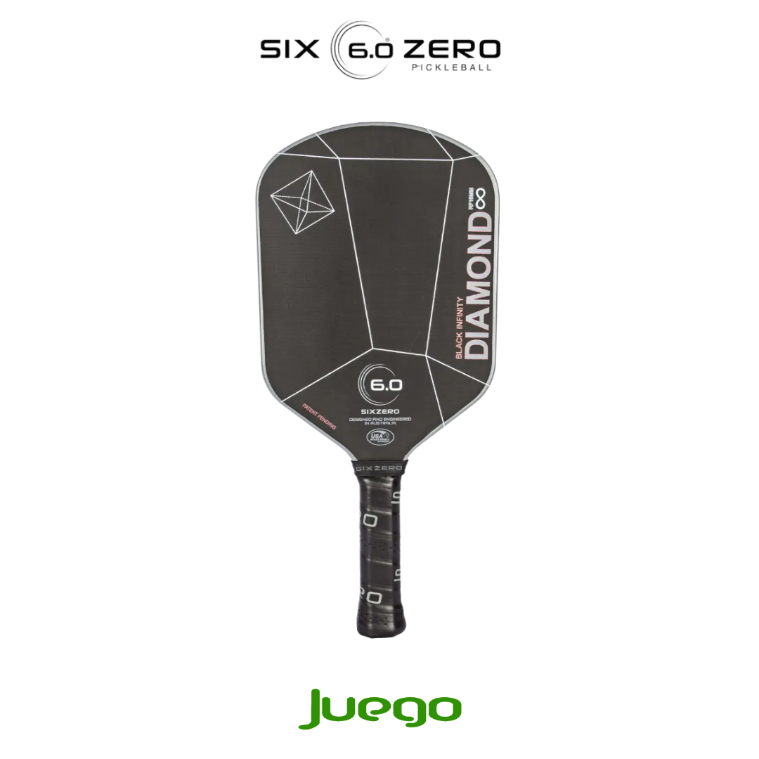 Six Zero Pickleball Paddle Infinity Diamond Double black 16mm