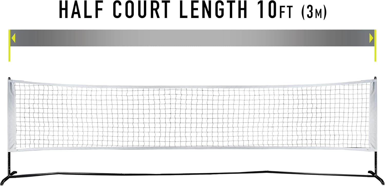Franklin Sports Pickleball Net Set Outdoor Portable Pickleball Court Net - (2) Paddles + (2) Pickleballs - Half Court Set