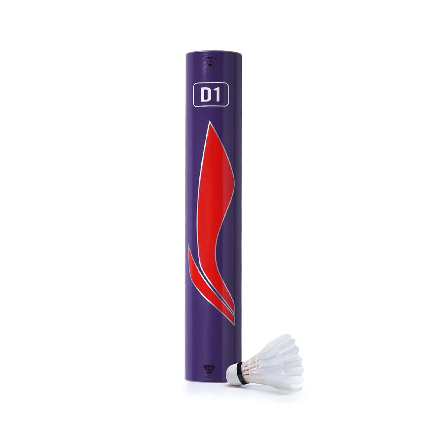 Li-Ning D1 Feather Badminton Shuttlecock (White) - Pack of 12