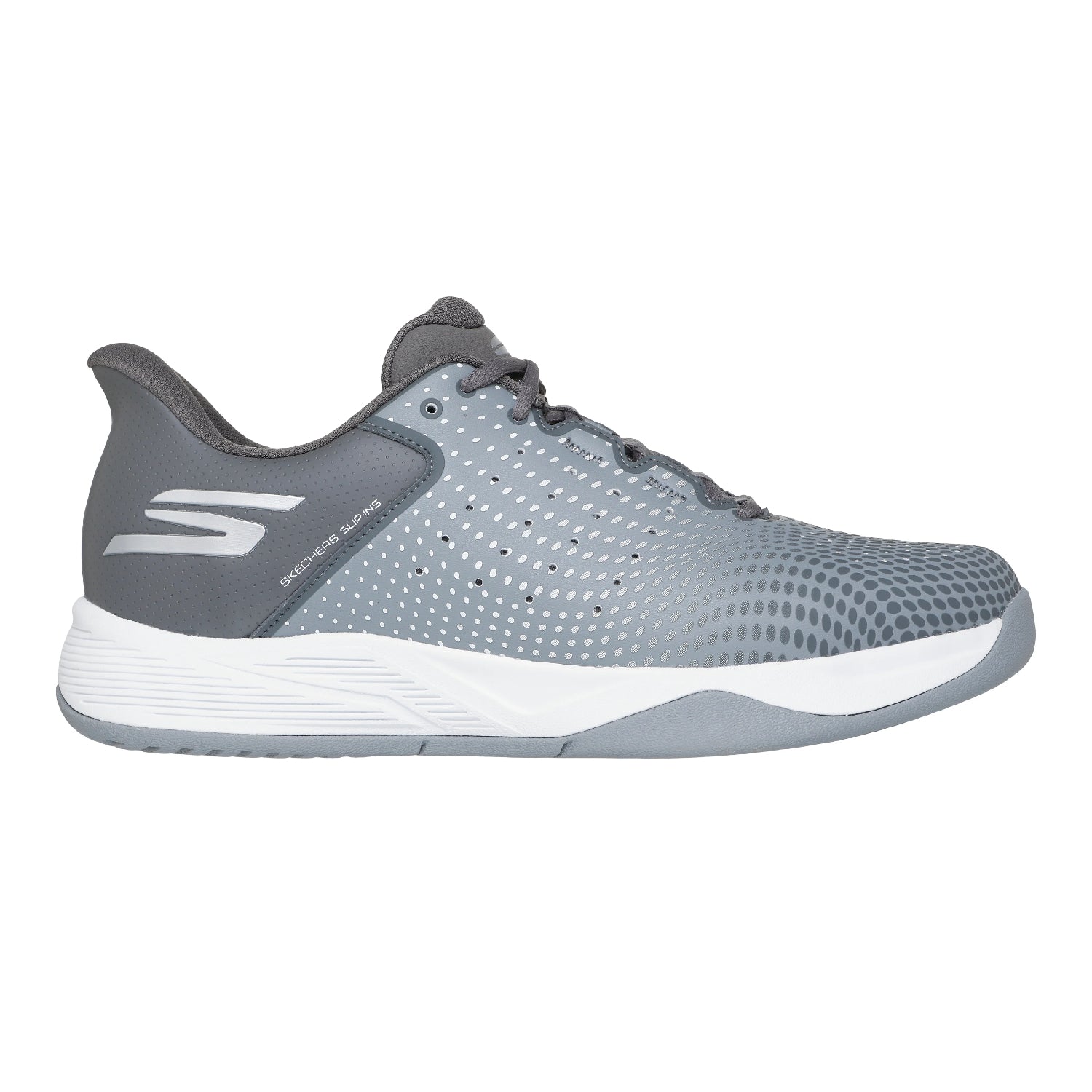 SKECHERS Slip-ins Relaxed Fit: Men's Viper Court Reload (Gray/Charcoal) - Pickleball Shoes
