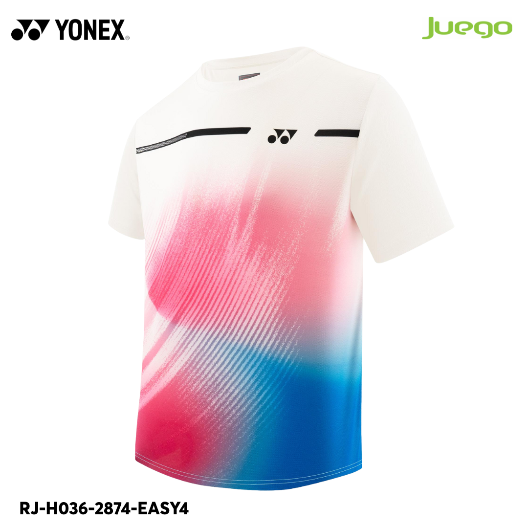 YONEX RJ H036-2874-Easy4-S Junior Round Neck T-Shirt – 100% Polyester, Lightweight Breathable Sportswear for Junior | Ideal for Badminton, Tennis & Training