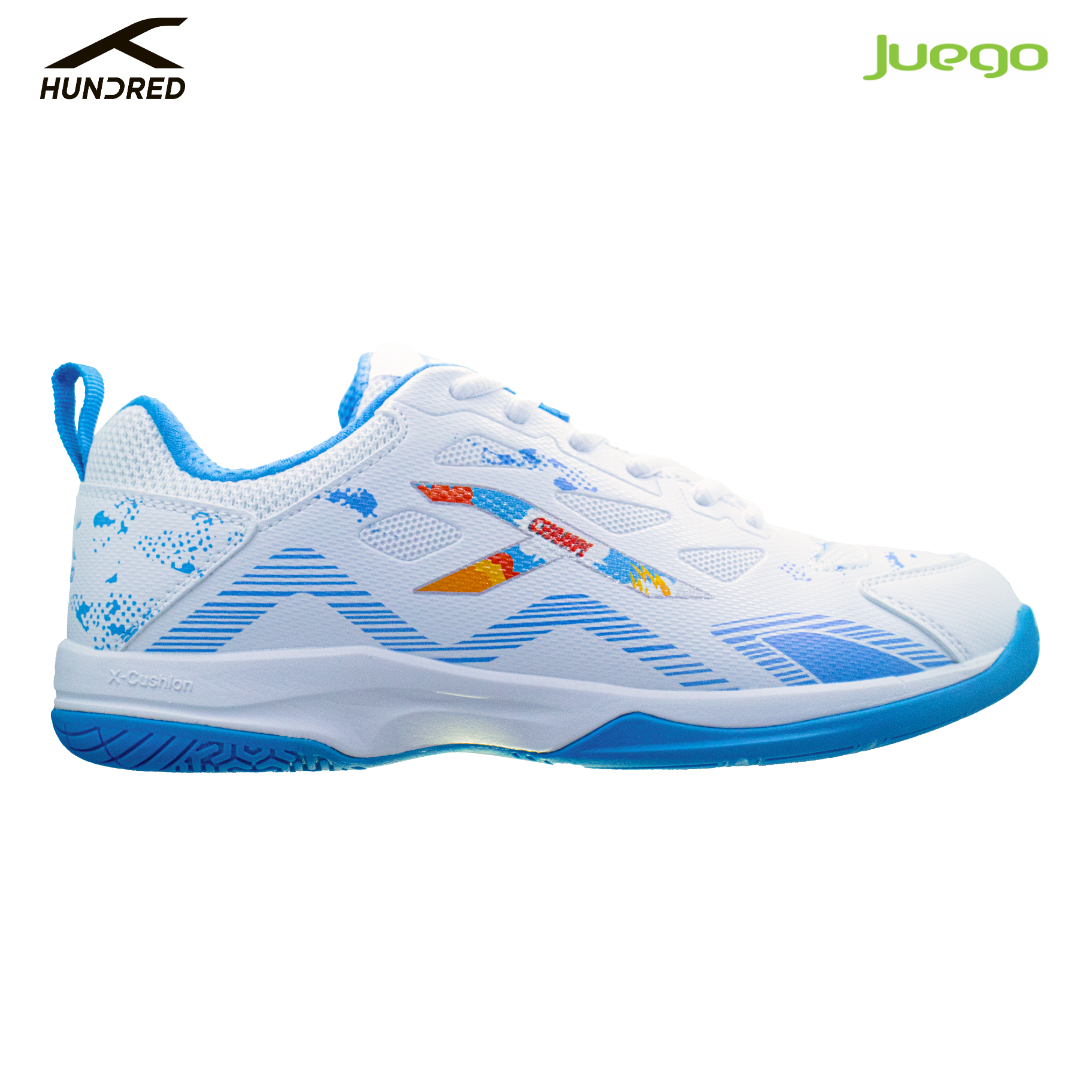 HUNDRED BADMINTON SHOES (RAZOR) UNISEX WHITE BLUE