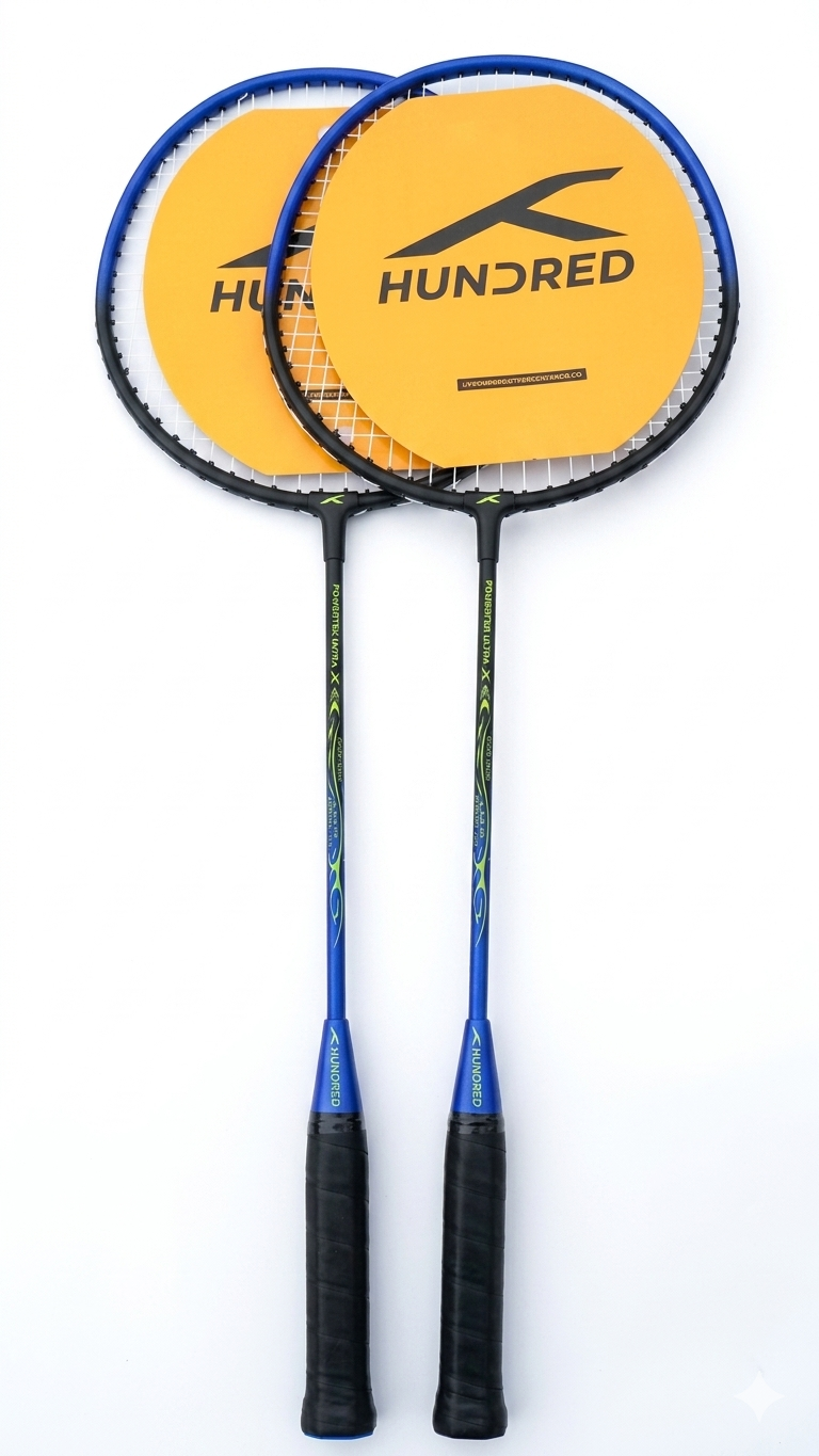 Hundred POWERTEK ULTRA X 2IN1 STRUNG Badninton Rackets