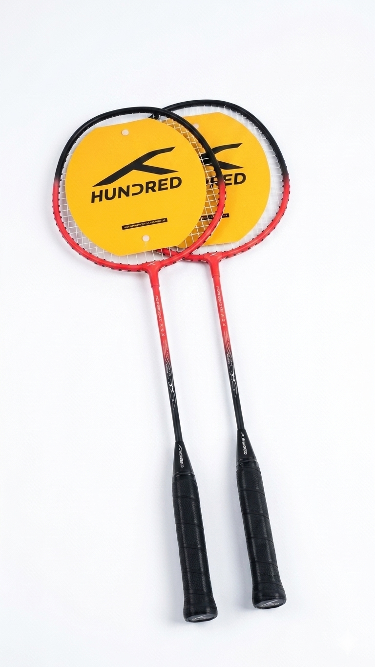 Hundred POWERTEK ULTRA X 2IN1 STRUNG Badninton Rackets