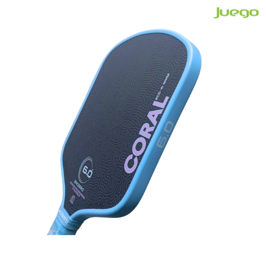 Six Zero CORAL LIGHTWEIGHT 16MM Misty Blue Pickleball Paddle
