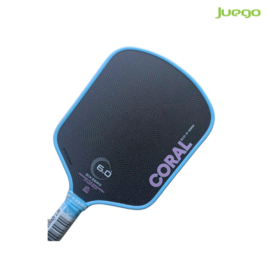 Six Zero CORAL LIGHTWEIGHT 16MM Misty Blue Pickleball Paddle