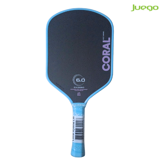 Six Zero CORAL LIGHTWEIGHT 16MM Misty Blue Pickleball Paddle