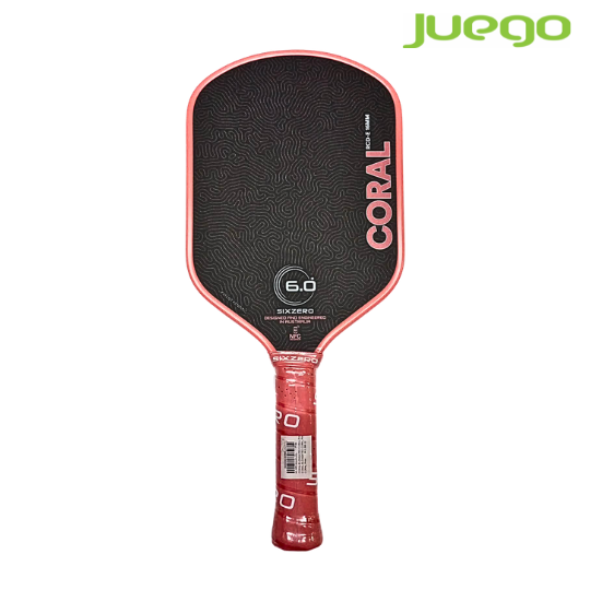 Six zero CORAL ELONGATED 16mm Pickleball Paddle with Cover