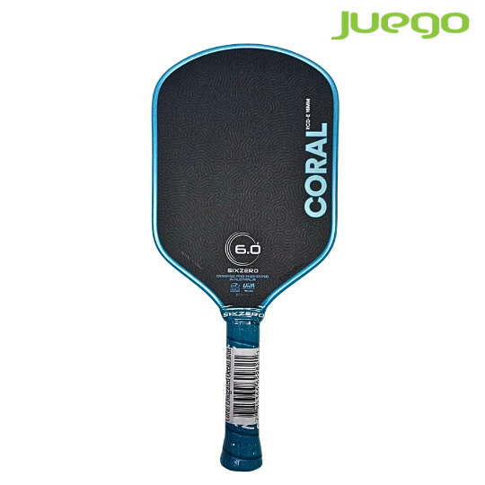 Six zero CORAL ELONGATED 16mm Pickleball Paddle with Cover
