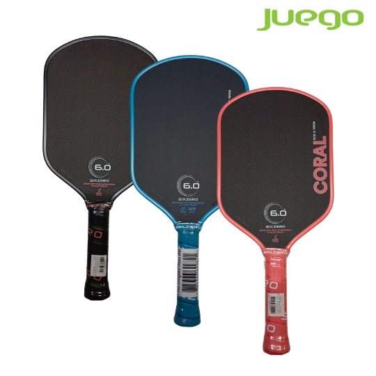Six zero CORAL ELONGATED 16mm Pickleball Paddle with Cover