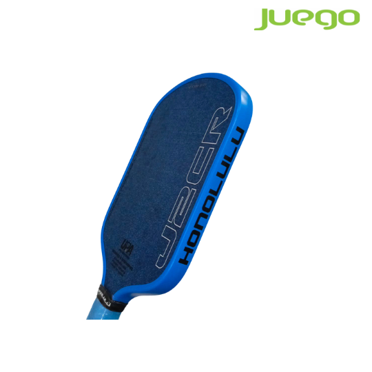 HONOLULU J2CR Crystal Blue Grit Long Handle 16MM Pickleball Paddle with Case
