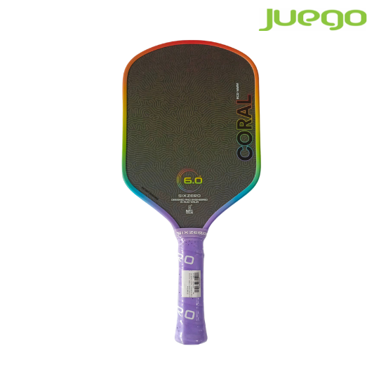 SIX ZERO Coral Rainbow Edition 16MM Pickleball Paddle with case