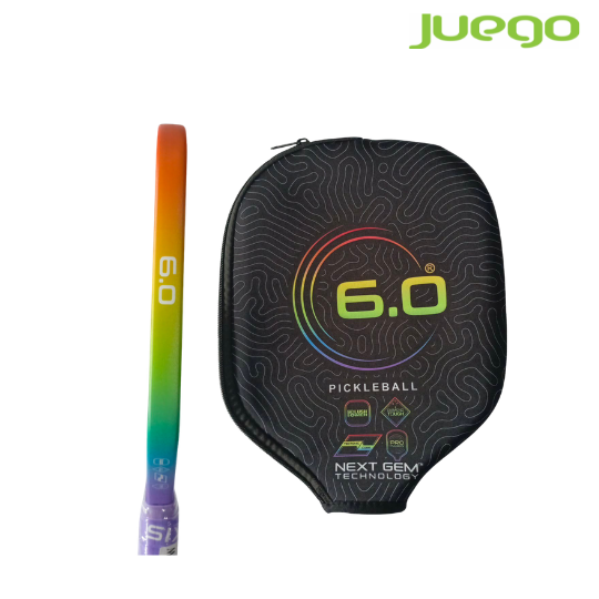 SIX ZERO Coral Rainbow Edition 16MM Pickleball Paddle with case