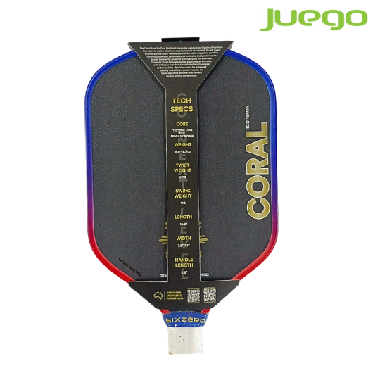 SIX ZERO CORAL BANDILA HYBRID PH Pickleball Paddle 16mm