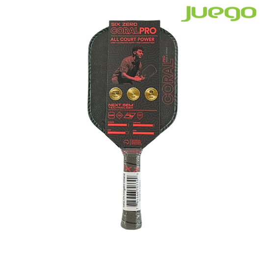 SIX ZERO CORAL PRO Elongated Pickleball Paddle 16mm