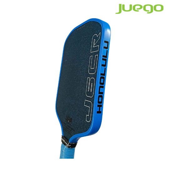 HONOLULU J6CR Crystal Blue Grit 16MM BLUE Pickleball Paddle with Case